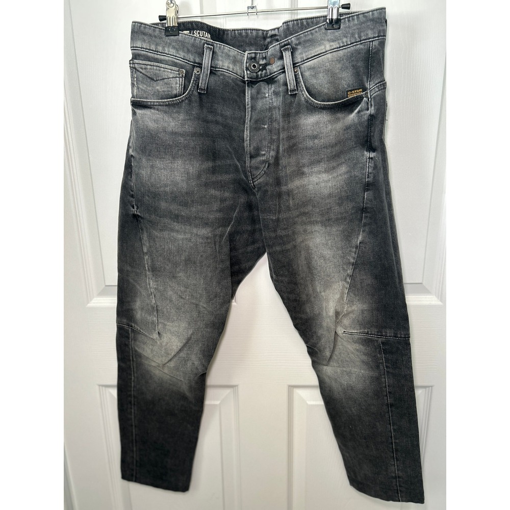 G-Star RAW Scutar Y2K 3D Slim Tapered Gray Denim Jeans Size 31x30 Streetwear‎